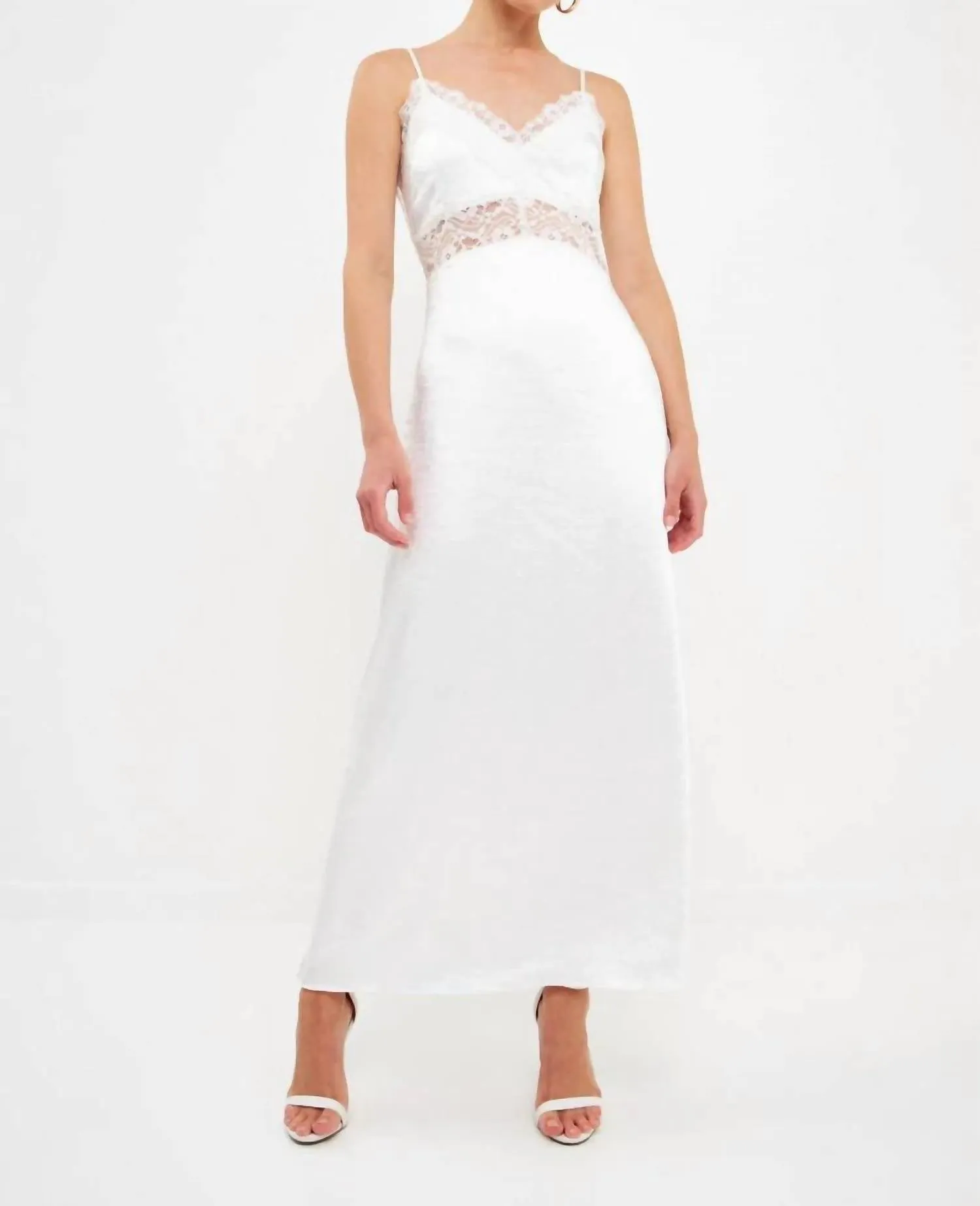 2.7 August Apparel - Lace Maxi Slip Dress