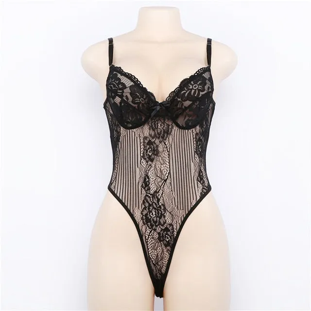 Backless Lace Bodysuit