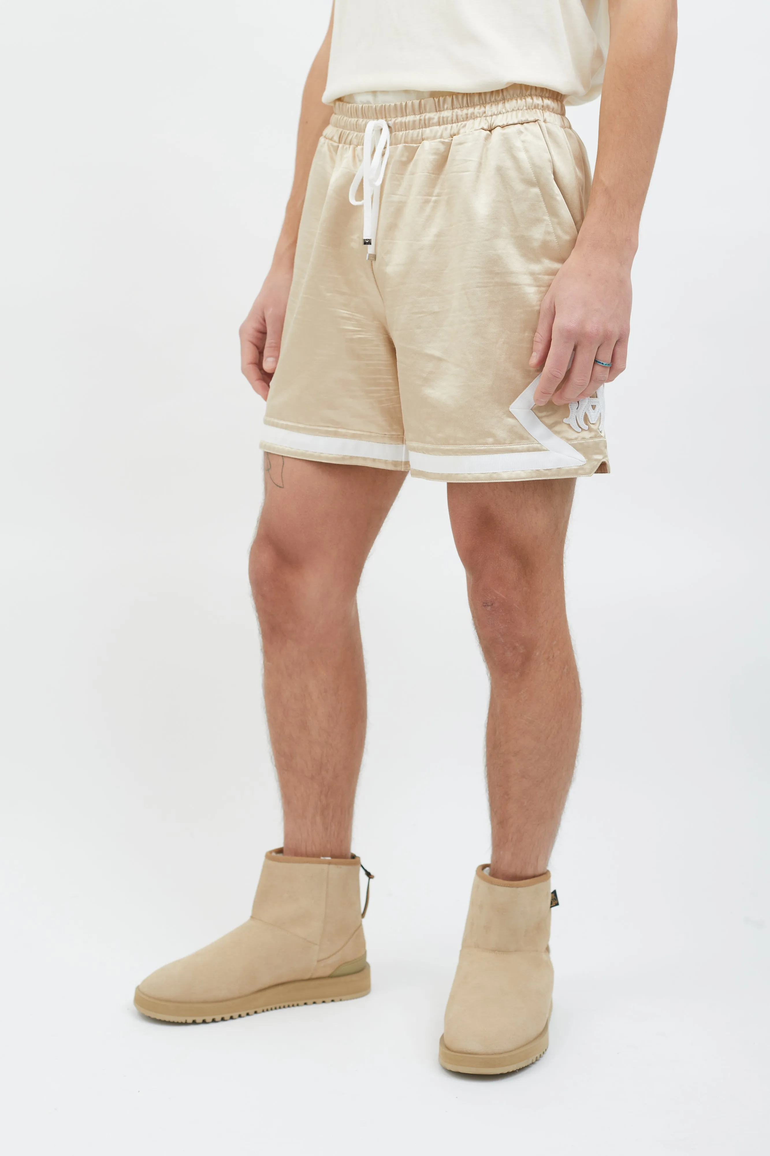 Beige Cotton Two Piece Set