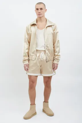 Beige Cotton Two Piece Set