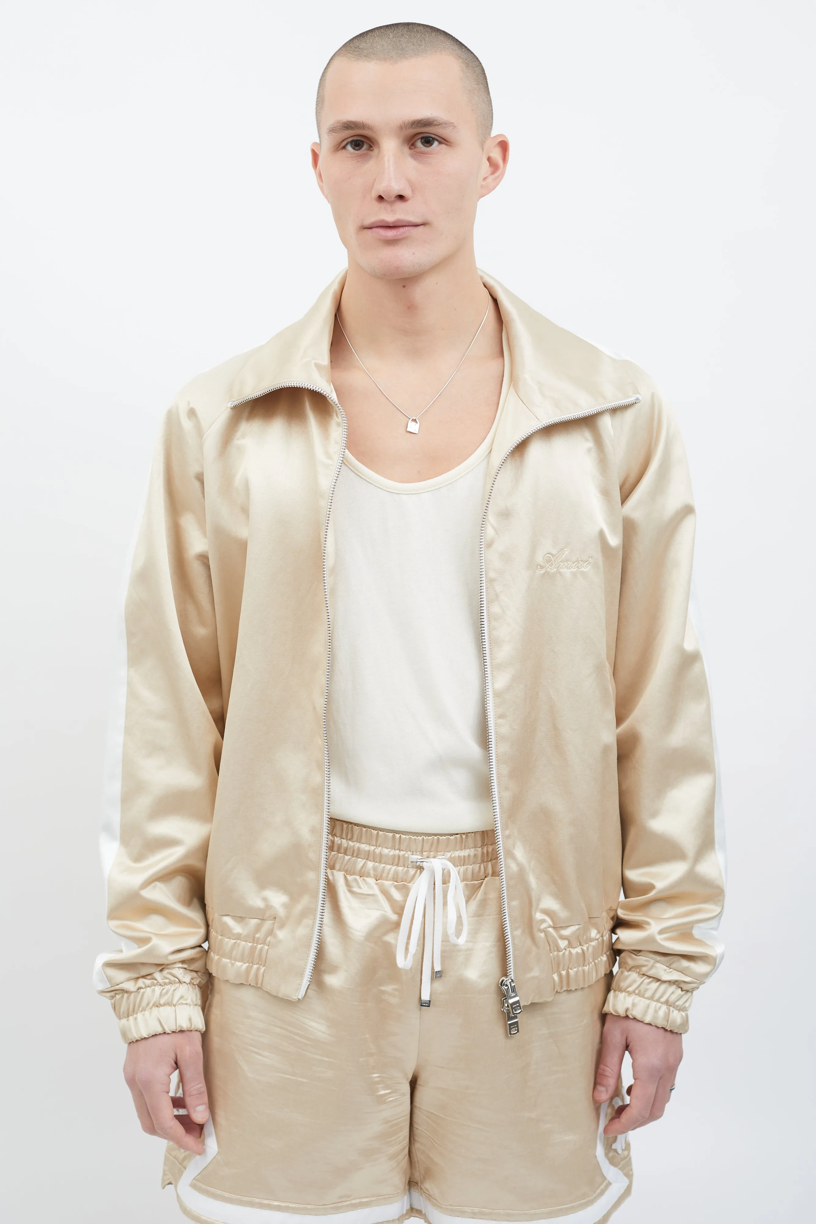 Beige Cotton Two Piece Set