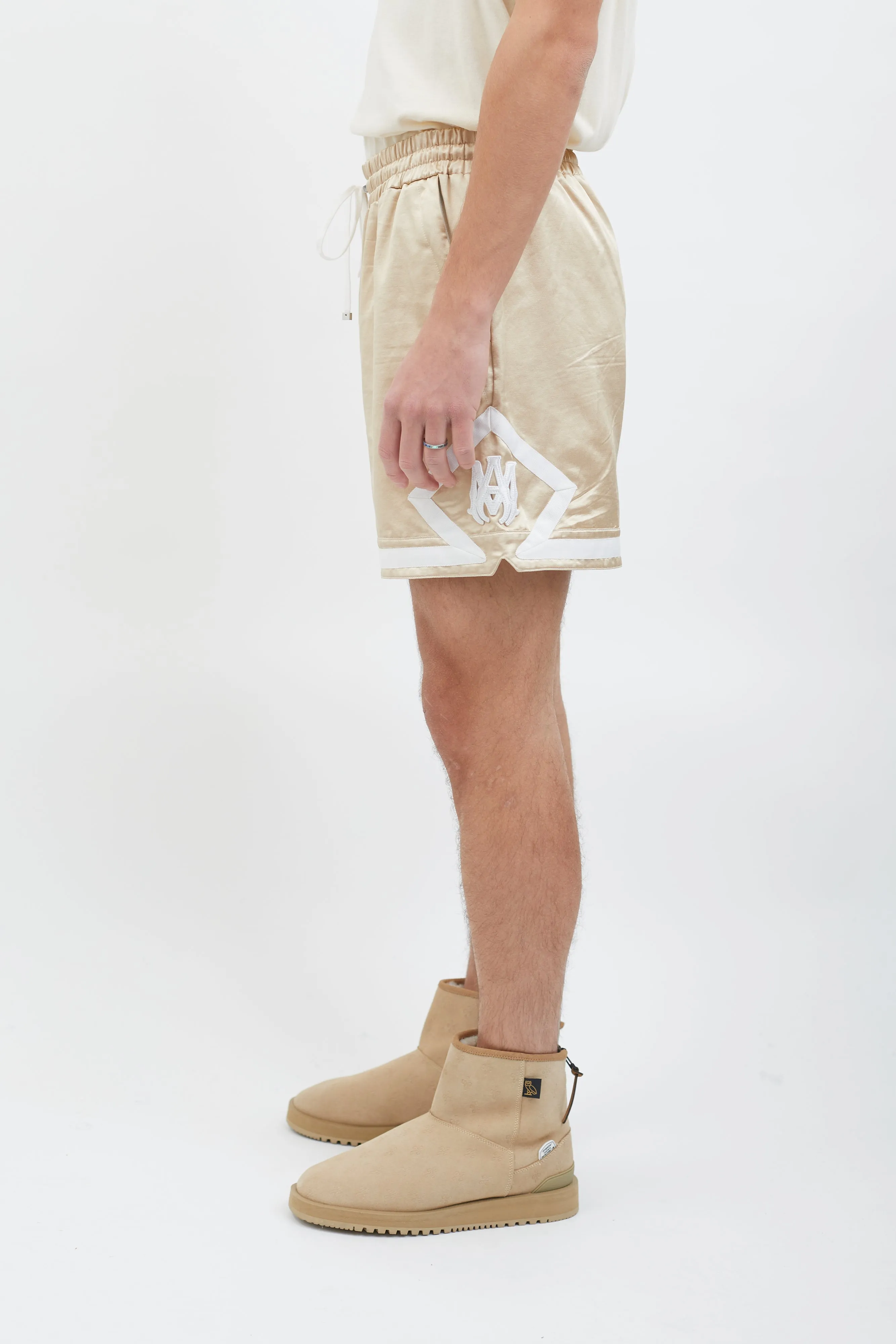 Beige Cotton Two Piece Set