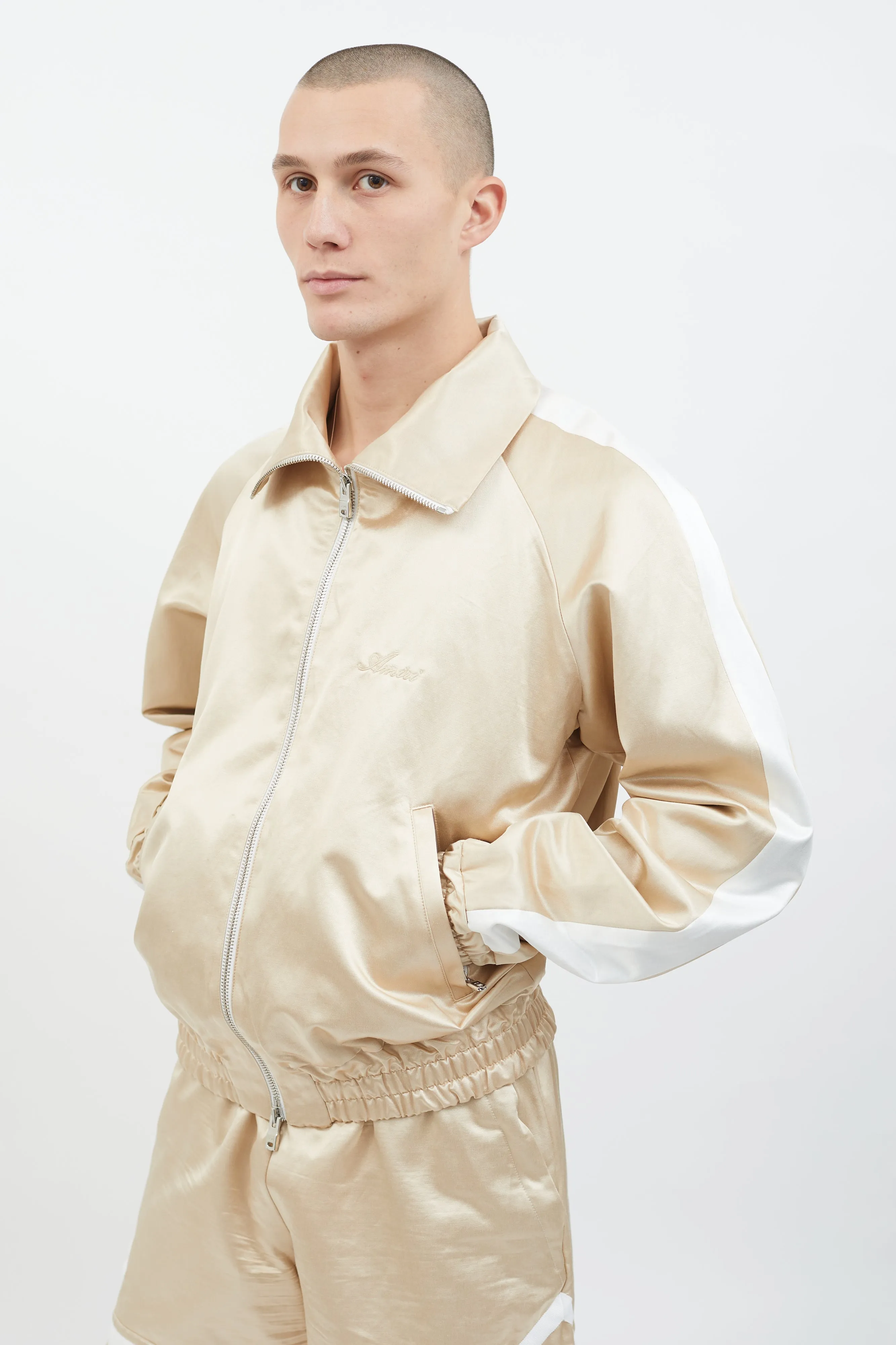 Beige Cotton Two Piece Set