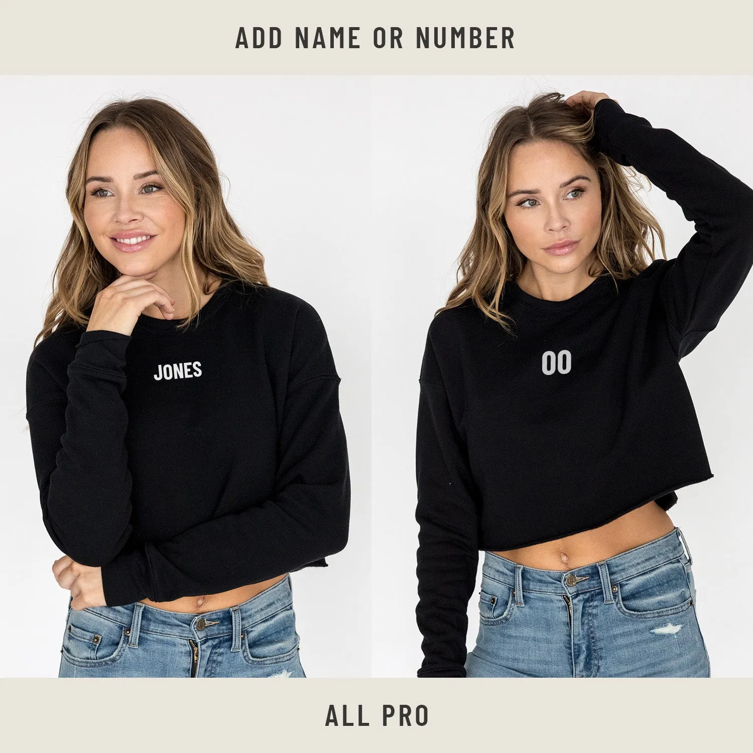 Crop Sweatshirt in Black
