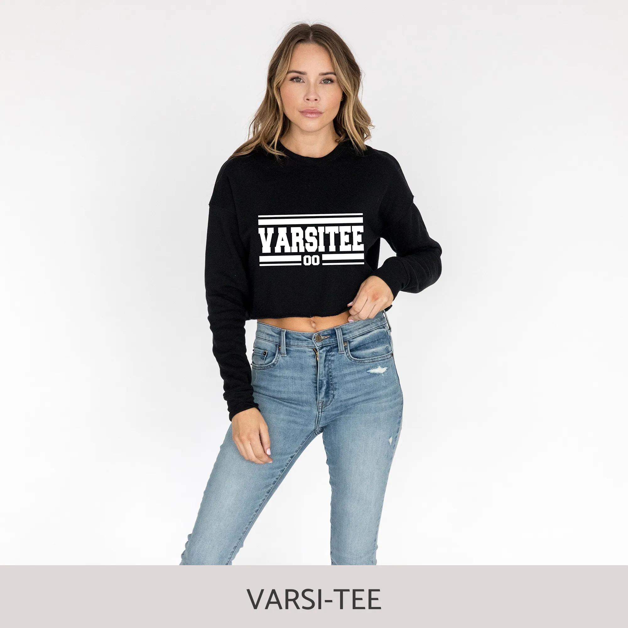 Crop Sweatshirt in Black
