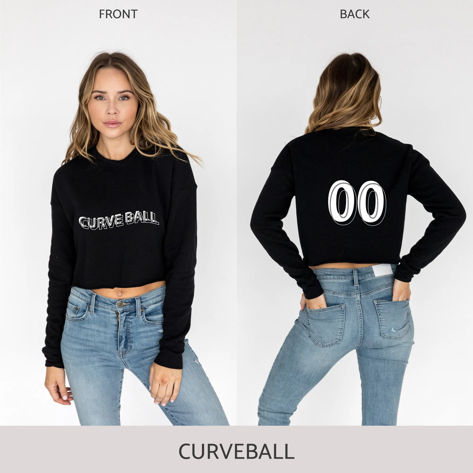 Crop Sweatshirt in Black