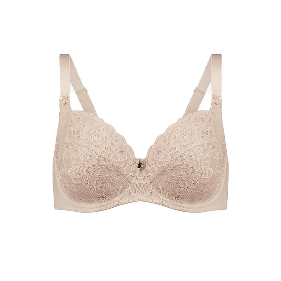 Dahlia Lace Full Cup Bra - Almond