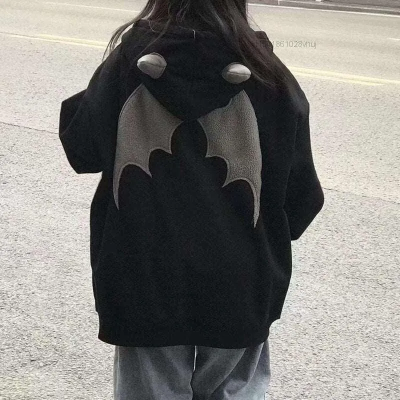 Devil Wings Gothic Zipper Hoodies