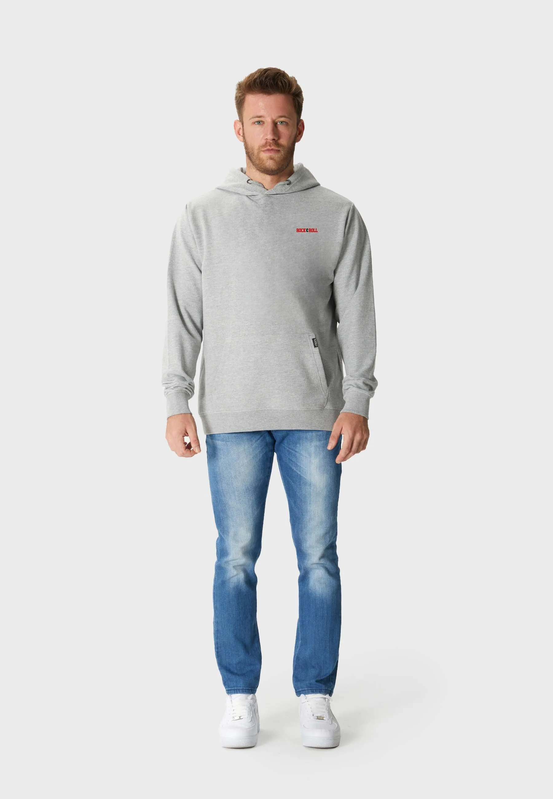 Electric Shocker Backprint Hoodie Heather Grey