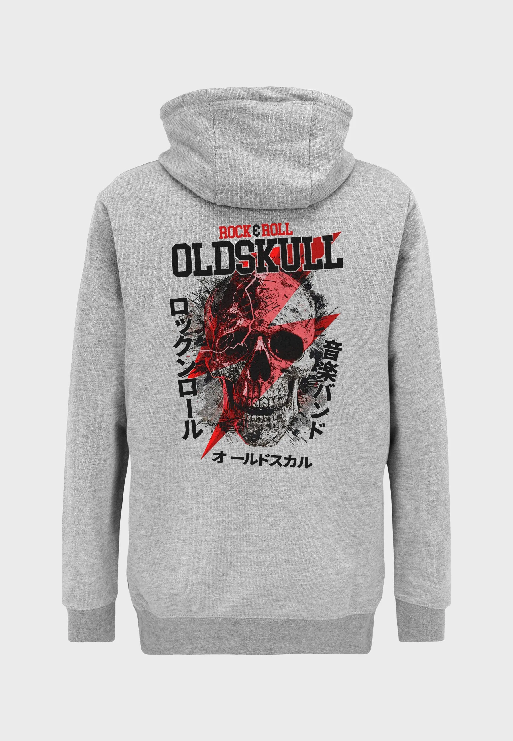 Electric Shocker Backprint Hoodie Heather Grey