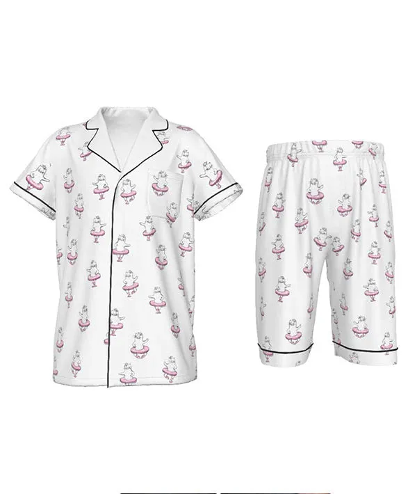 Girls Paw De Chat Silk Pajamas