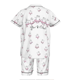 Girls Paw De Chat Silk Pajamas
