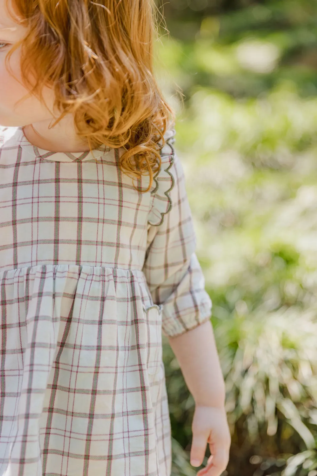 Kate Baby Set in Powder Plaid