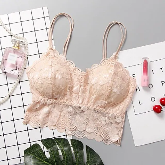 Lace Floral Padded Bra