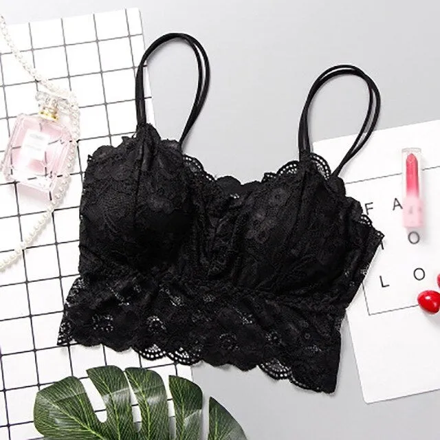 Lace Floral Padded Bra