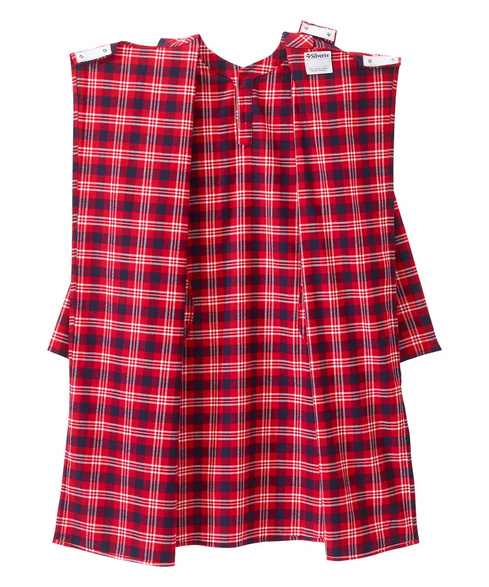 Men's Open Back No Peek Flannel Nightgown