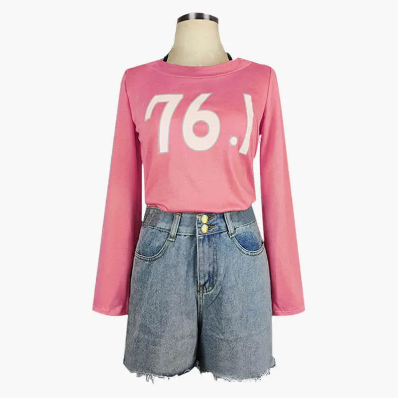 Power 76.1 Pink Sweatshirt and Shorts Cosplay Set Chainsaw Man